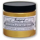 Jacquard textielverf zeefdruk inkt goud 470 ml voor stof en papier.