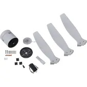 LUCANDE plafondventilator Vindur, wit, DC, stil Vindur, wit / opaal, Woon-/ Eetkamer, metaal, Modern