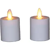 Anna's Collection Led waxinelicht 4,5 x 8 cm | Wit | Bewegende vlam | 2 stuks