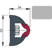 VETUS Belt Finish Cover 30 M Transparant