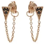 Karma Chain oorbel Black Zirconia Triangle M2331B Rosé