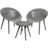 Décoris Tuinset Marbella kunststof antraciet antraciet Kunststof Tuinset