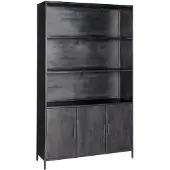 LivingFurn kabinetkast kala 40x120x200 mangohout en gecoat staal