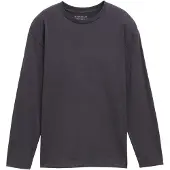 Tom Tailor - Oversized shirt met lange mouwen en print - Maat 128 - coal grey