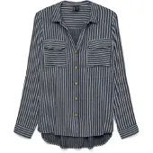Vero Moda Blouse 'VMBumpy' donkerblauw / wit