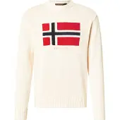 Napapijri Trui 'D-Mura C' beige / rood / zwart