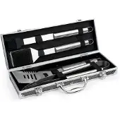 Leopold Vienna - Barbecuegereedschap 4-delige set in grillkoffer - bbq accessoires