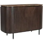 LivingFurn dressoir nora emperador 115cm mangohout / gecoat staal