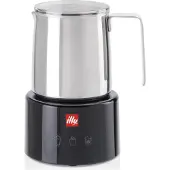 Illy - Elektrische melkopschuimer - RVS - Zwart - Voor warm en koud melkschuim - barista kwaliteit thuis