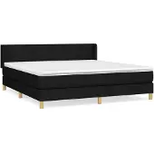 Syfax Boxspring met matras stof zwart 180x200 cm
