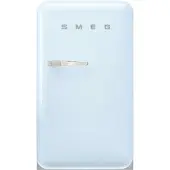 Smeg Koelkast Retro Vrijstaande ijskast Koelkast, Jaren 50, Enkeldeurs, Vrijstaand , Positie scharnier: Rechts, Pastelblauw
