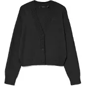 Vero Moda Gebreid vest 'VMGOLD ART' zwart