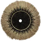 Bazar Bizar The Raffia Macramé Wall Deco - Black Natural