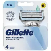 Gillette Skinguard Sensitive Razor Blades For Men - 4 Refills