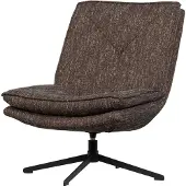 Woood Milaro Draaifauteuil - Polyester - Bruin Melange - 88x75x94