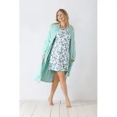 Hajo Zachte turquoise velours fleece dames badjas - Blauw - Maat - 40/42