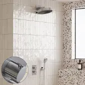 Saniclear Evolution Stripes inbouw regendouche met 2 standen handdouche chroom