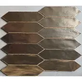 Terre d'Azur Barco wandtegel 7.5x30cm brons