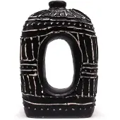 Ancient Wisdom Ovale donutvormige vaas - Chocolade 30cm