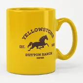 Yellowstone Tasse/Kaffeebecher Dutton Ranch Montana Mug Yellow