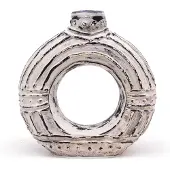 Ancient Wisdom Ronde donutvormige vaas - crème 18 cm