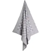 Merkloos Koksdoek grijs grote ruit 70x70cm grijs Katoen Thee- en keukendoek