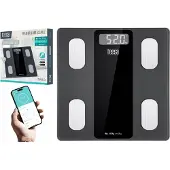 Teesa Digitale Body Analyser Weegschaal Zwart zwart Glas