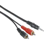Hama 00205107 audio kabel 5 m 3.5mm 2 x RCA Zwart, Rood