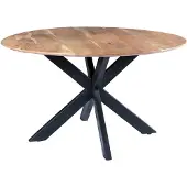 LivingFurn e ronde eetkamertafel - acasia hout 120 cm -