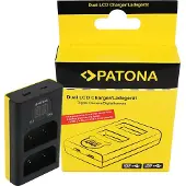 PATONA Dual LCD USB lader voor Olympus BLX-1