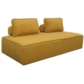 Sweeek Fauteuil in boucléstof 2 zitplaatsen Mosterdgeel