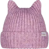 Barts gebreide muts roze met oren Meisjes Acryl Effen - maat 53-55