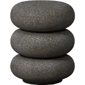 Woood Laurel Bijzettafel Met Spikkels - Magnesium - Zwart - 50x40x40