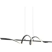 QAZQA Design hanglamp zwart 110cm incl. LED 3-staps dimbaar - Wokkel