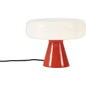 QAZQA Retro tafellamp rood met wit - Knop