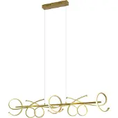 QAZQA Design hanglamp goud rechthoekig 3-staps dimbaar - Krisscross