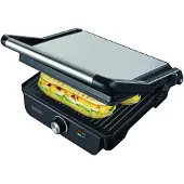 Capida Tosti Apparaat - Contactgrill - Panini Grill - 1500W - Toaster Grill - Tosti Ijzer - Grill Apparaat Met Lekbak - Instelbare Thermostaat - Antiaanbaklaag - Zwevende Bovenplaat -Rood