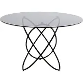 Kare design Eettafel Molekular Ø120cm zwart