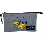 Toybags Pikachu Pokemon Triple Potloodetui Grijs Man