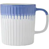 MIKASA getextureerde aardewerk mok | 410 ml | Blauw