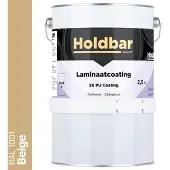 Holdbar Laminaatcoating Beige (RAL 1001) 2,5 Kg - Laminaat Verf - Vloerverf - Alle Kleuren - Krasvast - UV-bestendig - Vergeelt niet - Gemakkelijk Schoonmaken - 2 Componenten