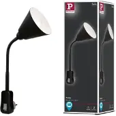 Paulmann Stekkerlamp Junus - Flexarm - E14 230V - Leeslamp & Nachtlamp Dimbaar - Stekkerspot - Stopcontactlamp voor Lees- en Nachtgebruik - Zwart