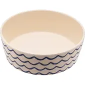BecoPets Beco Printed Bowls - Bamboe voerbak/waterbak voor honden - duurzaam & trendy - 5 Kleuren in 2 maten - Kleur: Golven, Maat: Small - 800 ml