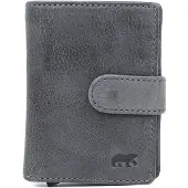 Bear design Bobby Pasjeshouder met RFID Bescherming – Pasjeshouder voor 10 Pasjes – Met Briefgeldvak & Muntgeldvak - Jeans