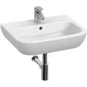 Jika Deep - Wastafel 60x45 cm, met overloop, kraangat, wit H8103680001041
