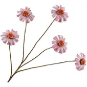 Silk-ka Kunstbloem Zinnia Paars / Roze H 89 Cm