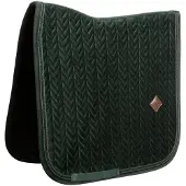 Kentucky Horsewear Horsewear - Zadeldoek velvet mini Pearls dressuur dennengroen