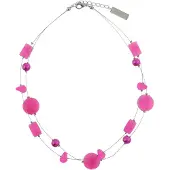 Behave Korte Ketting - Roze Kralen - Nikkelvrij - 38,5 cm