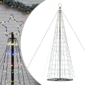 vidaXL LED-kerstboom 1534 LEDs kleurrijk 500 cm