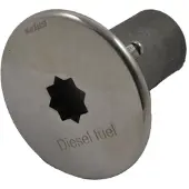 VETUS Diesel Fuel Winch Deck Filler Zilver 87 mm